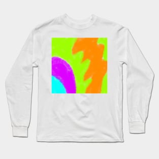 Colorful abstract texture watercolor art design Long Sleeve T-Shirt